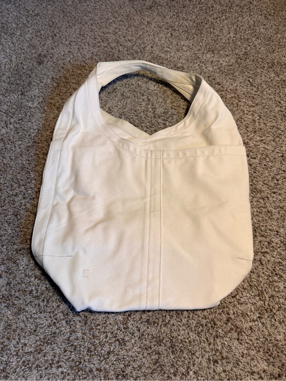 Everlane The Teardrop Women's Cream Canvas Hobo Tote